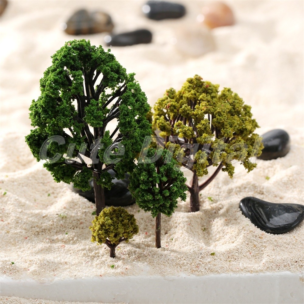 40pcs Mixed Scale Model Trees Train Railway Architecture Diorama Scenery Layout