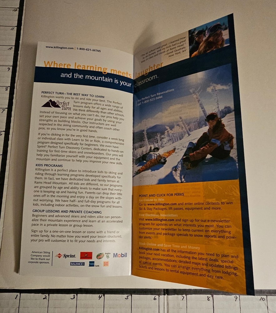 2003/04 KILLINGTON SKI AREA BROCHURE. MINT. See Description