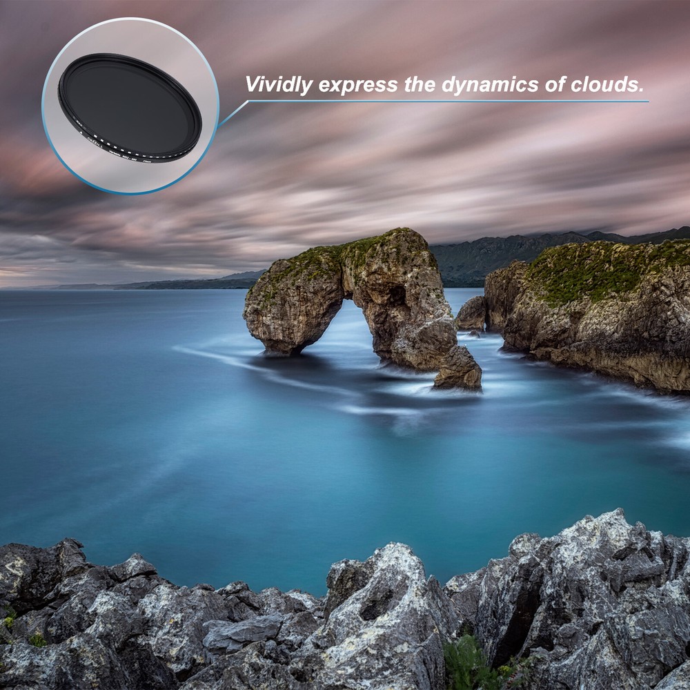 ND2-400 Lens Filter Variable Neutral Density Lens Filter 77mm