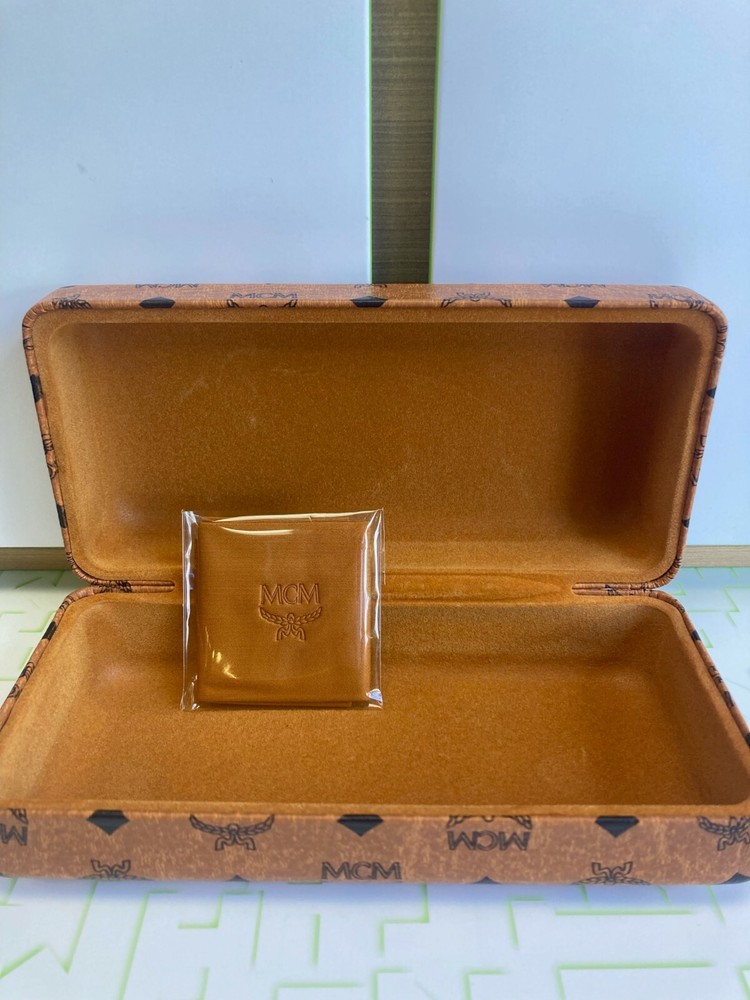 New Large MCM Munchen Hard Shell Case With Original Cloth Sunglass Case.