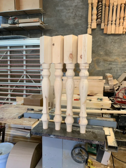 35"inches Solid Knotty pine dining Table Legs