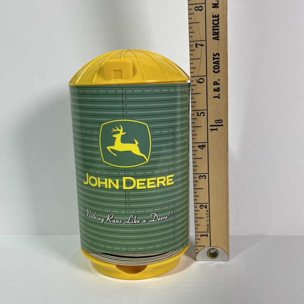 John Deere 'Nothing Runs Like A Deere' Refillable Coaster Dispenser Silo