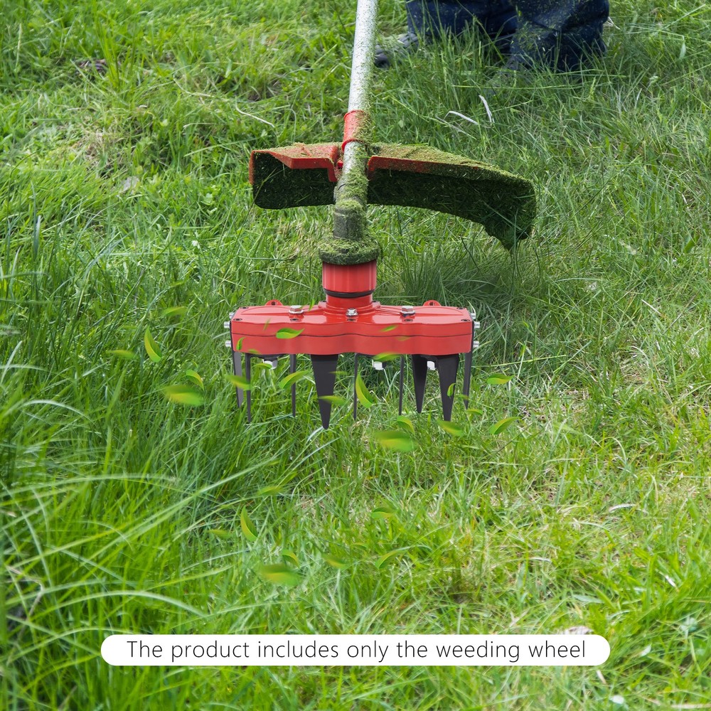 4-tooth Weeding Wheel Multi-Function Weeding Wheel Grass Remover Tool Attachment