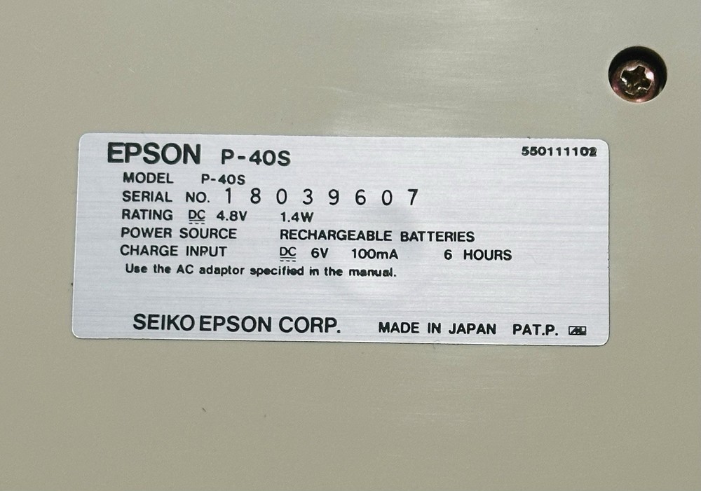 Epson P40S Thermal Printer