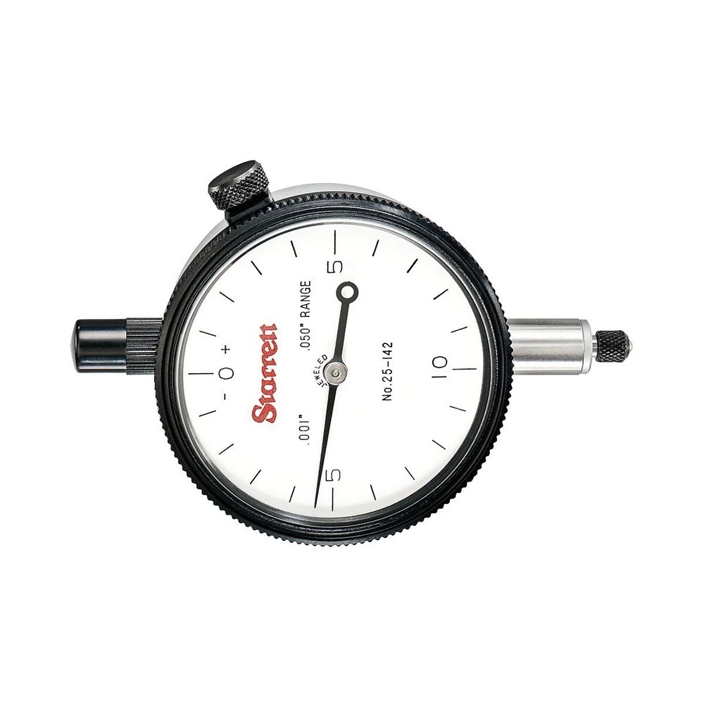 Starrett 25-142J Dial Indicator 0-.050" Range, 0-10-0 Balanced Dial