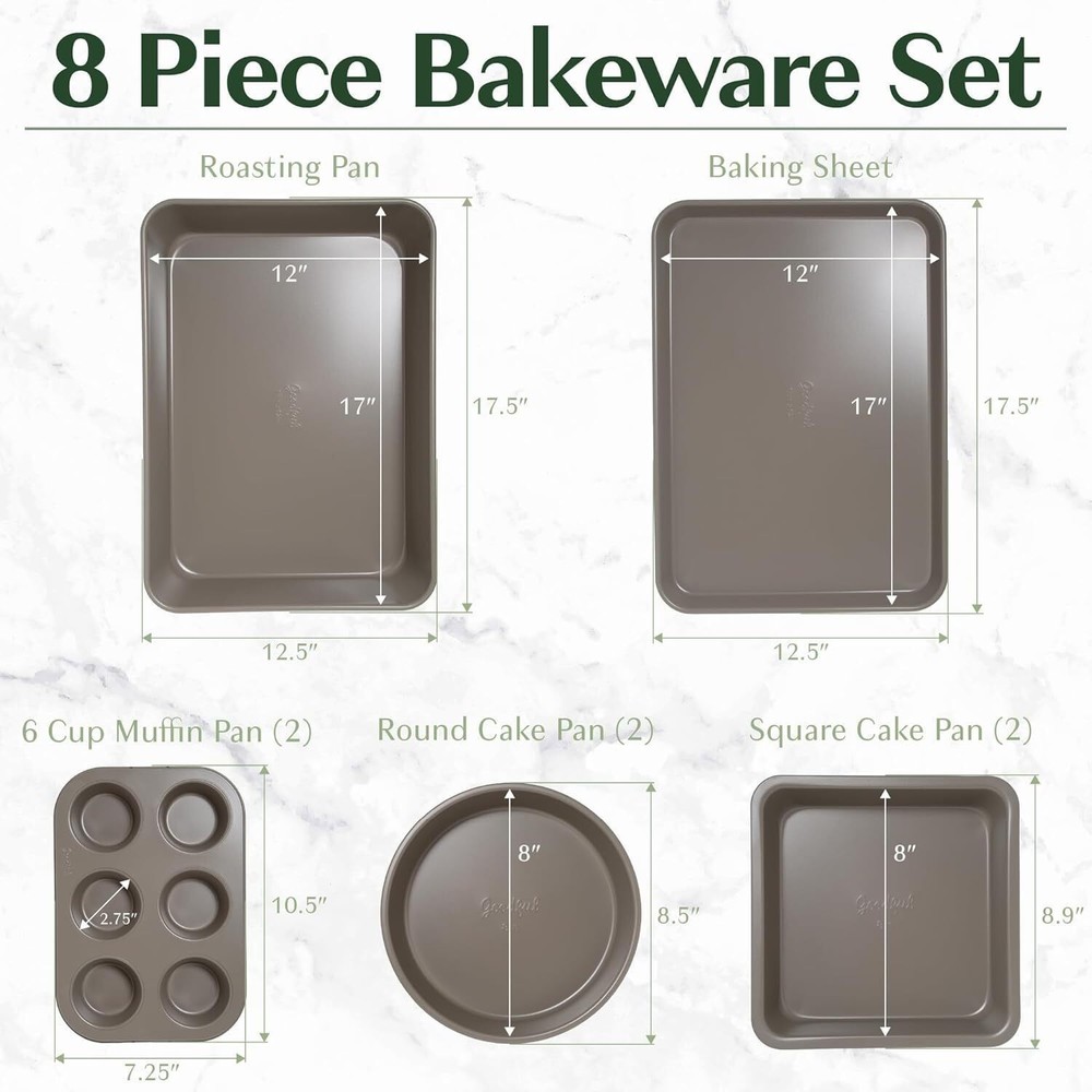 All-In-One Nonstick Bakeware Set Stackable Dishwasher Safe Baking Pan Kitchen