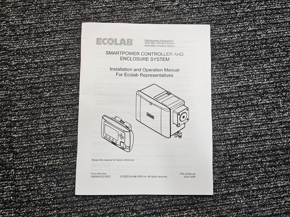 Ecolab 5300-0600 Smartpower Controller And Enclosure System