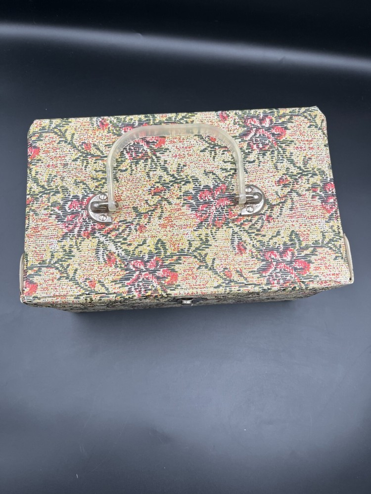 Vintage Floral Storage Sewing Box /Make Up Case
