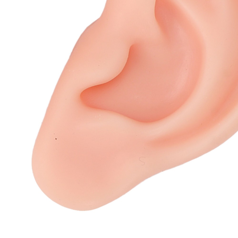 Light Skin Color Artificial Ear Model Silicone Human Ear Model Reusable