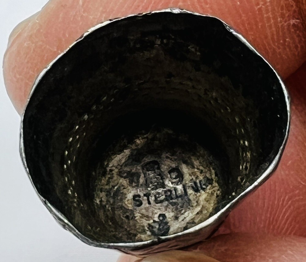 Sterling Silver Thimble Vintage Sewing Thimble Size 9