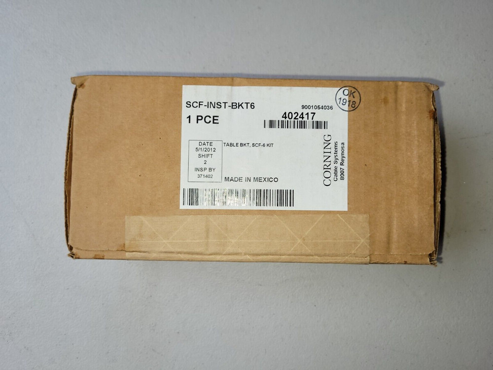 Brand New in Box Corning Cable Systems SCF-INST-BKT6 TABLE BKT, SCF-6 KIT