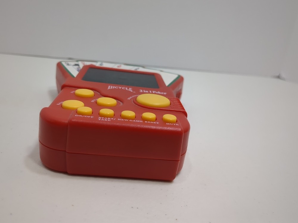 Techno Source 2004 Bicycle 3 in 1 Poker Handheld Electronic Game Pre-owned Works