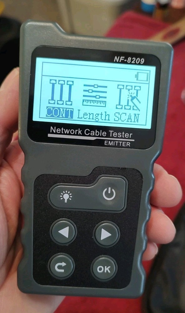 LCD Display Measure Length Tracker NF-8209 Cable POE Wire Checker Network Tool