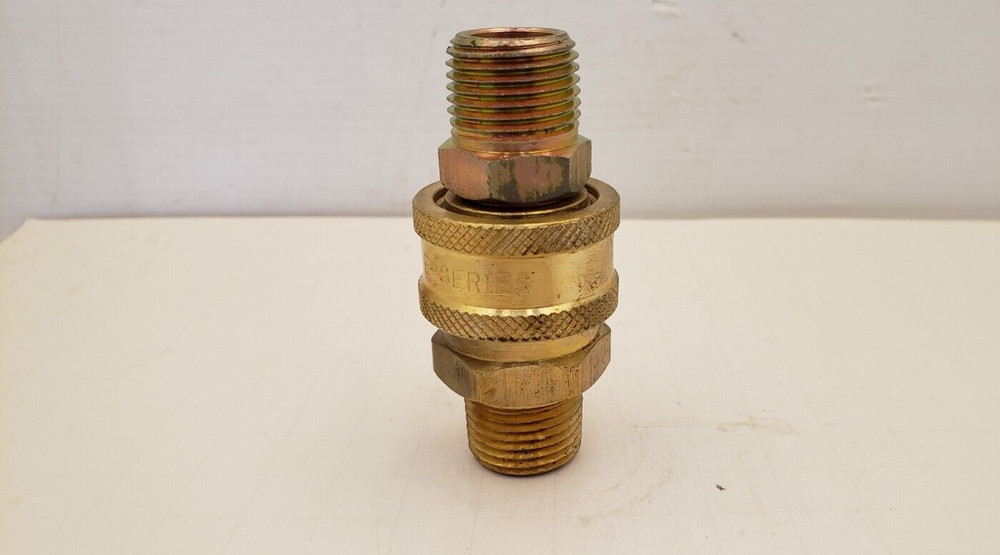 DIXON E-SERIES QUICK DISCONNECT NIPPLE & HYDRAULIC COUPLER, 1/2" NPT, BRASS, NNB