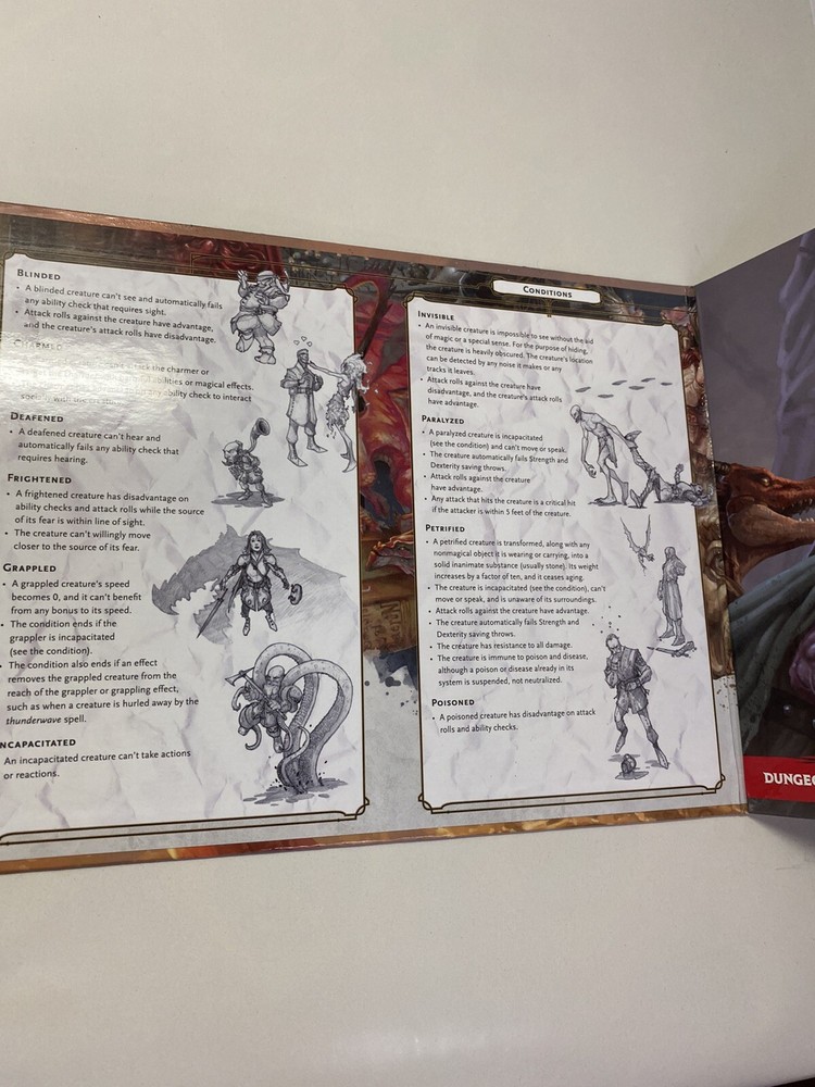 VHTF Dungeons and Dragons Dungeon Master's DM Screen Shield D&D 5th ed 2014