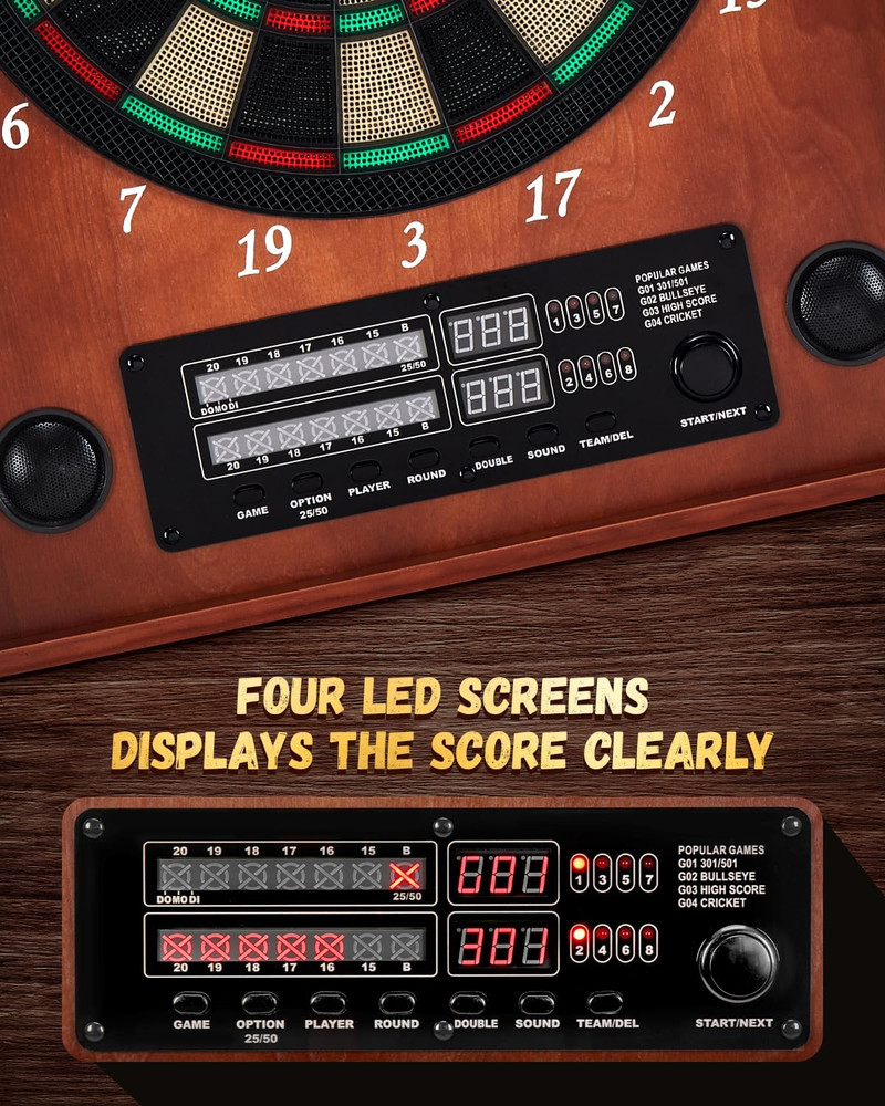 Electronic Dart Board Decorative Dart Board Cabinet Set
