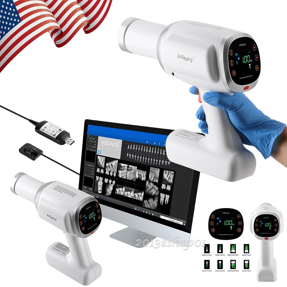 Mobile Dental X Ray Machine Unit Digital High Frequency no Shield+ Sensor Size 2
