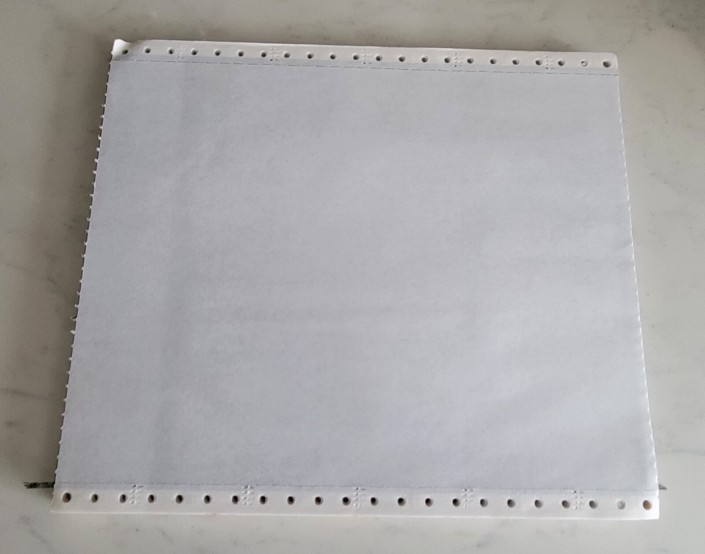 Vintage ~ Continuous Feed Paper Dot Matrix Computer ~ 33 Sheets ~ 3 part carbon