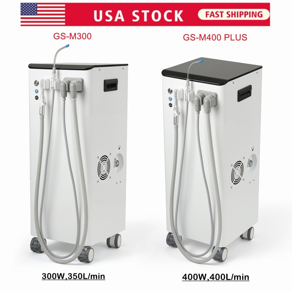 Portable Dental Mobile Suction Unit System Negative Pressure Pump High Volume