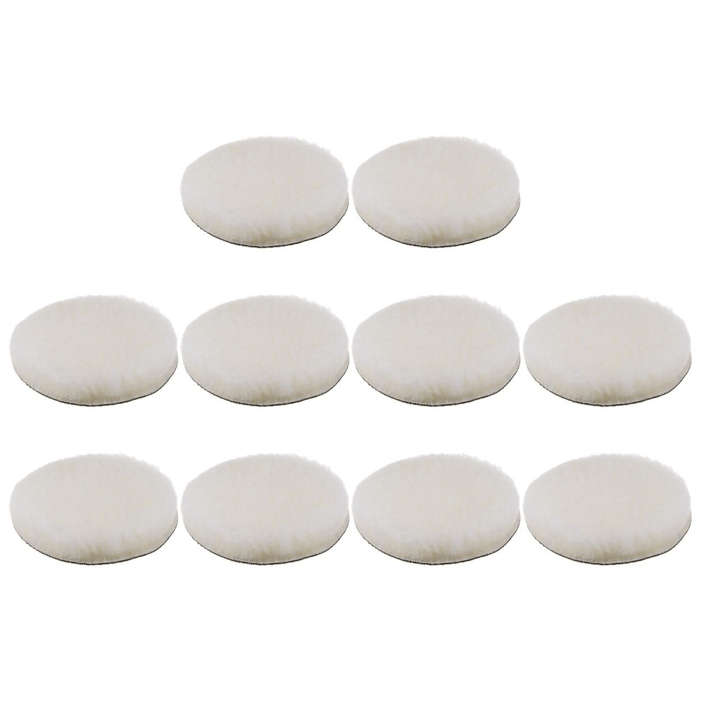 10pcs Wool Buffing Pads 5" Polishing Pad Polishing Buffing Pad Hook Loop