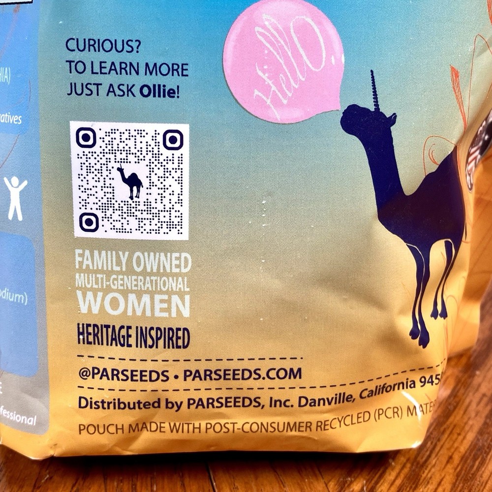 PARSEEDS ~ Seed-Based Drink Mix KHAKSHIR Cooling Hydration 13 Stick Packs 8.96oz