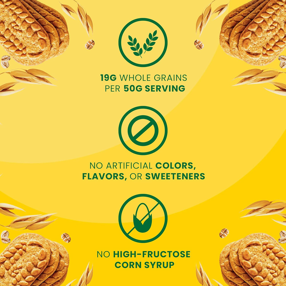 Breakfast Bars Biscuits, Golden Oat, Value Pack, 12 Packs (4 Biscuits per Pack)