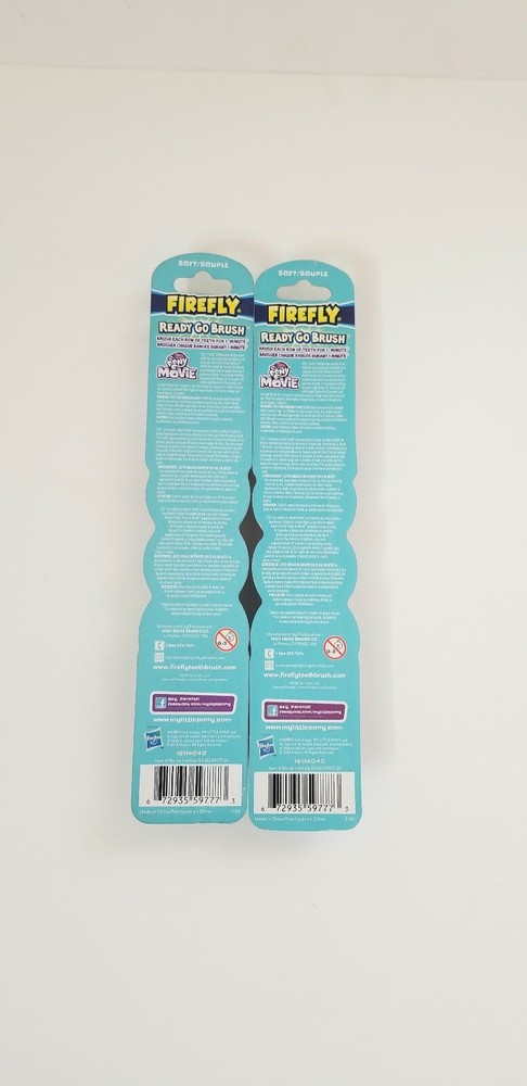 2 My Little Pony Toothbrush With Light Up Timer Firefly Ready Go Brush Soft