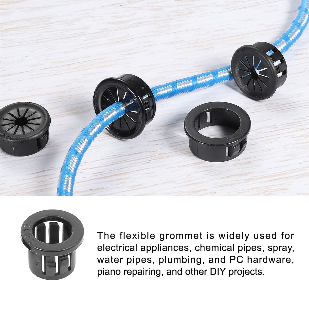 Cable Snap Bushing Snap in Cable Hose Bushing Plastic 10mm 50Pcs