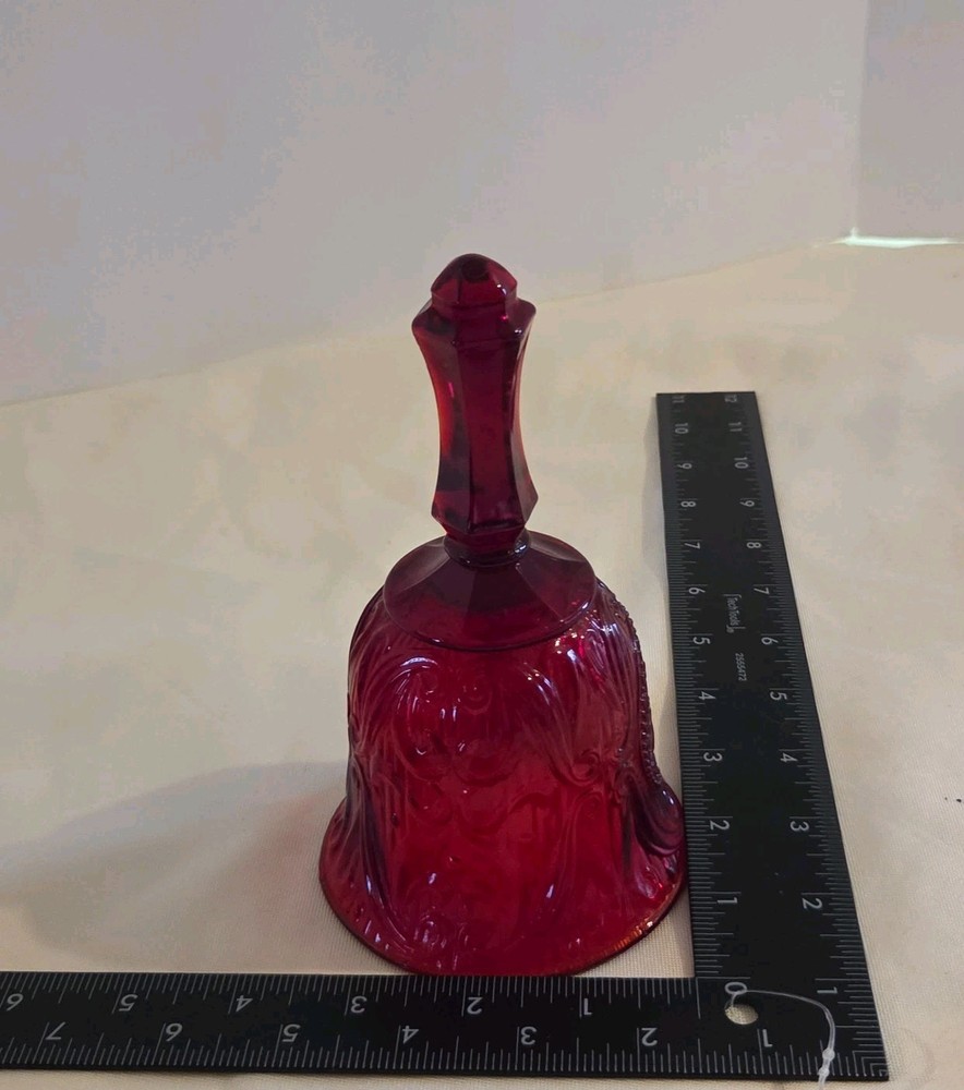 Vtg L.E. Smith Ruby Red 40th Anniversary Bell 6 1/4"