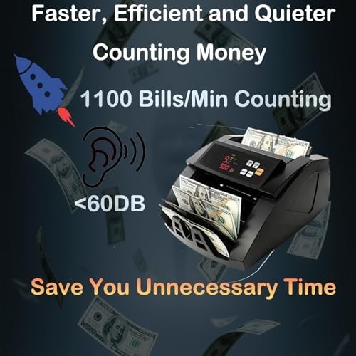 High-Speed Bill Counter Machine with LCD Display, UV/MG/IR Detection, Batch Mode