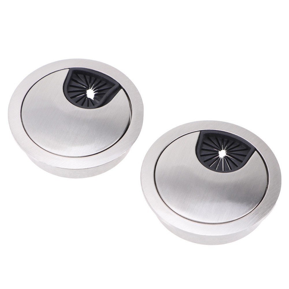 2 Pcs Computer Desk Threading Hole Cover Grommet Cord Grommets Cable