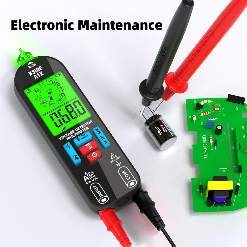 Smart Digital Multimeter Tester Rechargeable Electrical Voltmeter Capacitance Di