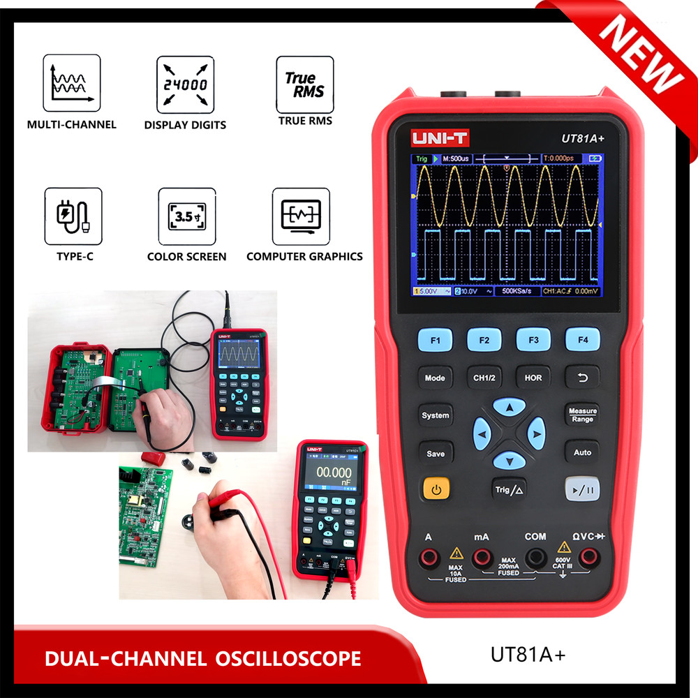 UNI-T UT81A+ UT81C+ Handheld Oscillometric Multimeter Oscilloscopes ✦KD
