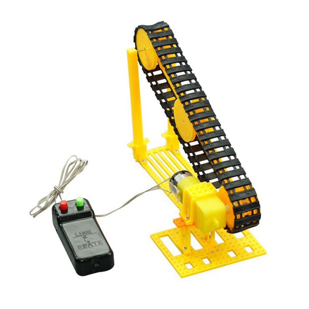 DIY Scientific Experiment Conveyor Belt Developing Intelligent Electric
