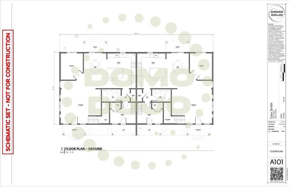 Casa Jardin Duplex Plans – PDF Downloadable Blueprint