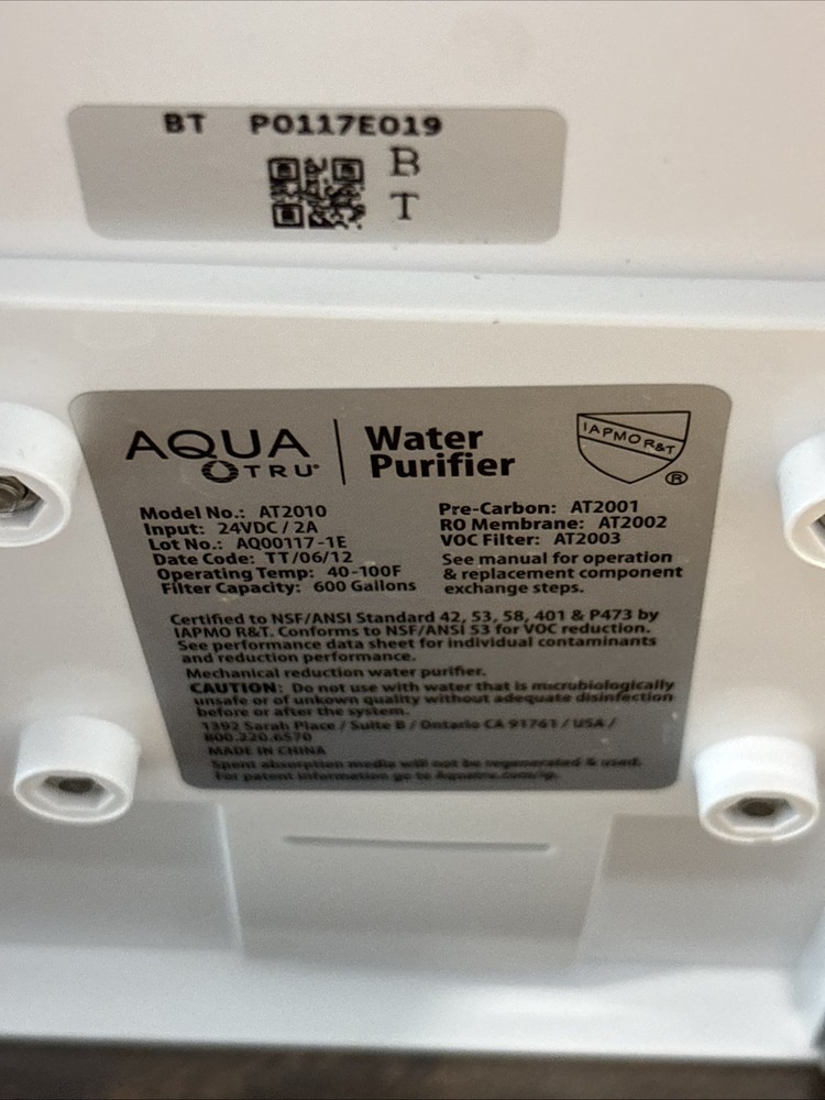 AQUA Tru AT2010 Reverse Osmosis Water Filter