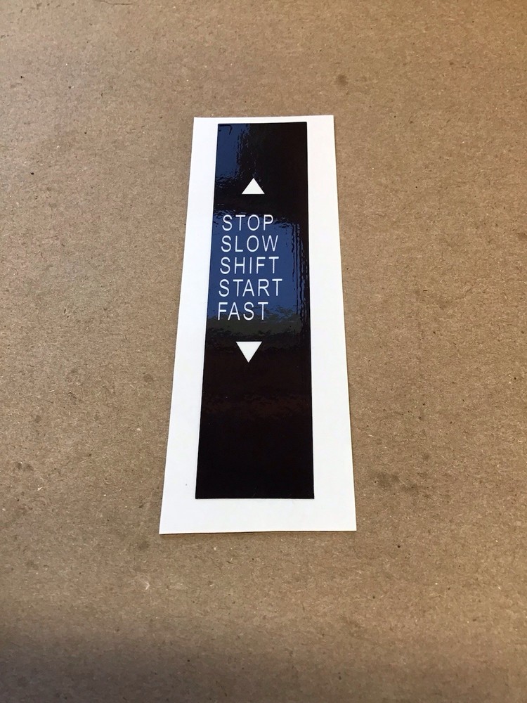 Johnson / Evinrude Tiller Handle Throttle Indicator Decal.