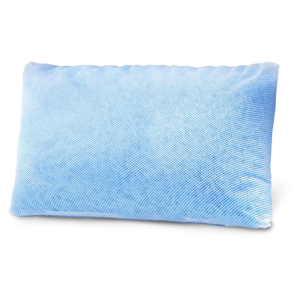 IRIS PLAZA Adjustable Height Pillow, Hard Pipe Mesh, Medium, Blue
