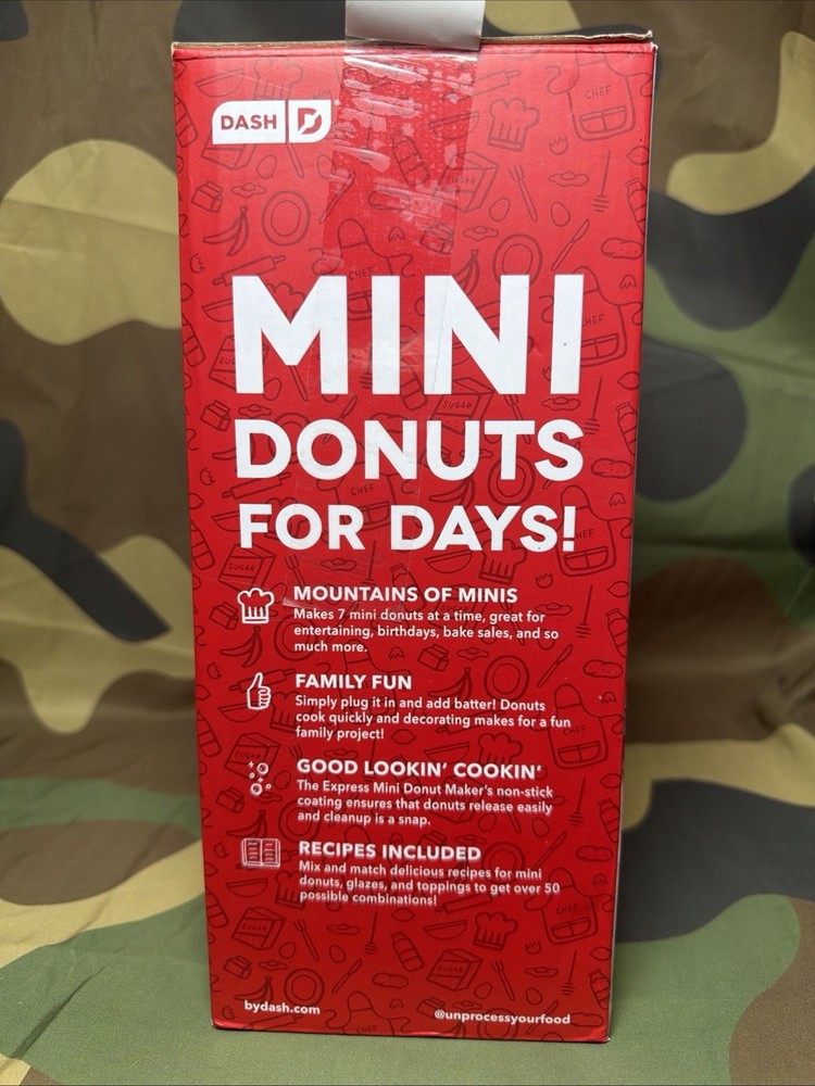 Used- Dash Express Mini Donut Maker - makes 7 mini donuts