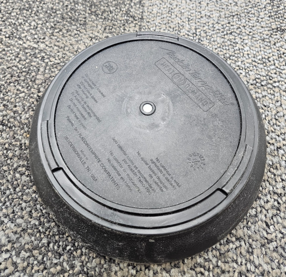 Aladdin Temp-Rite Induction Base Plate Heat On Demand Replacement Black 9.5"
