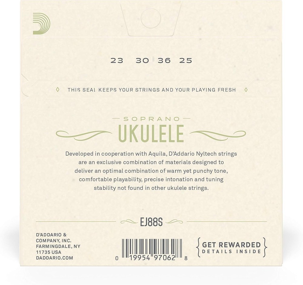 Nyltech Soprano Ukulele Strings Set - Bright Tone, Natural Warmth, Made in USA