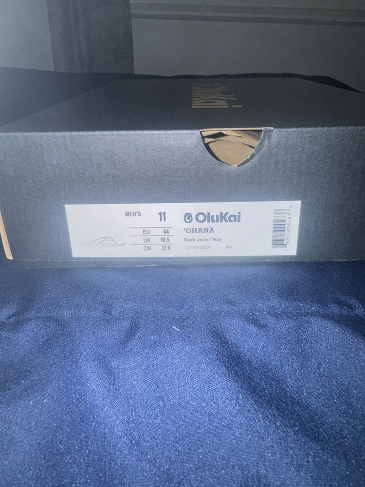 Olukai Ohana Flip Flops for Men, Size 11 US - Dark Java Ray