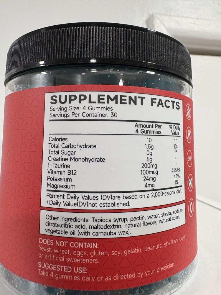 DRalot Creatine Monohydrate Raspberry Gummies 120 Gummies