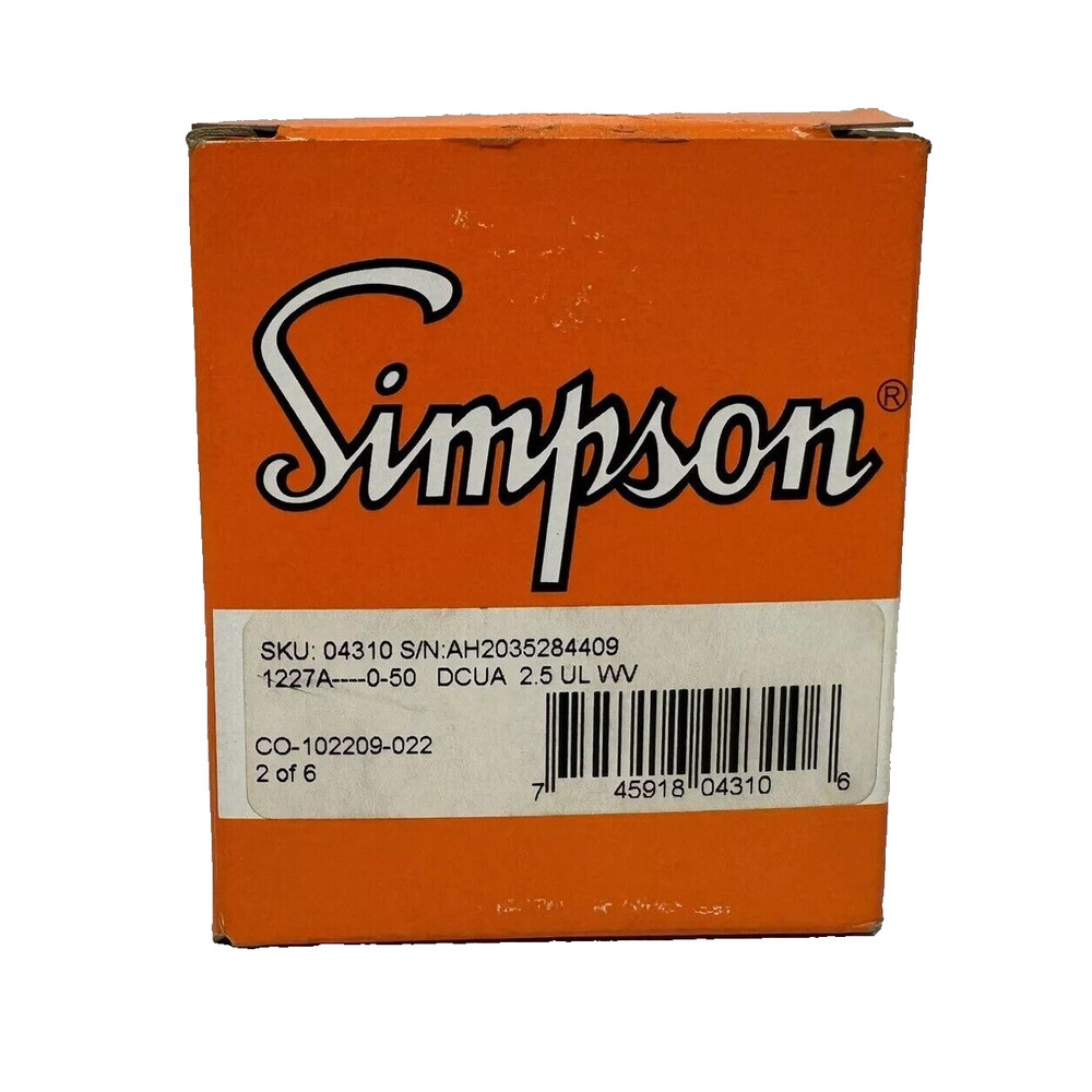 Simpson Analog Panel Meter 04310