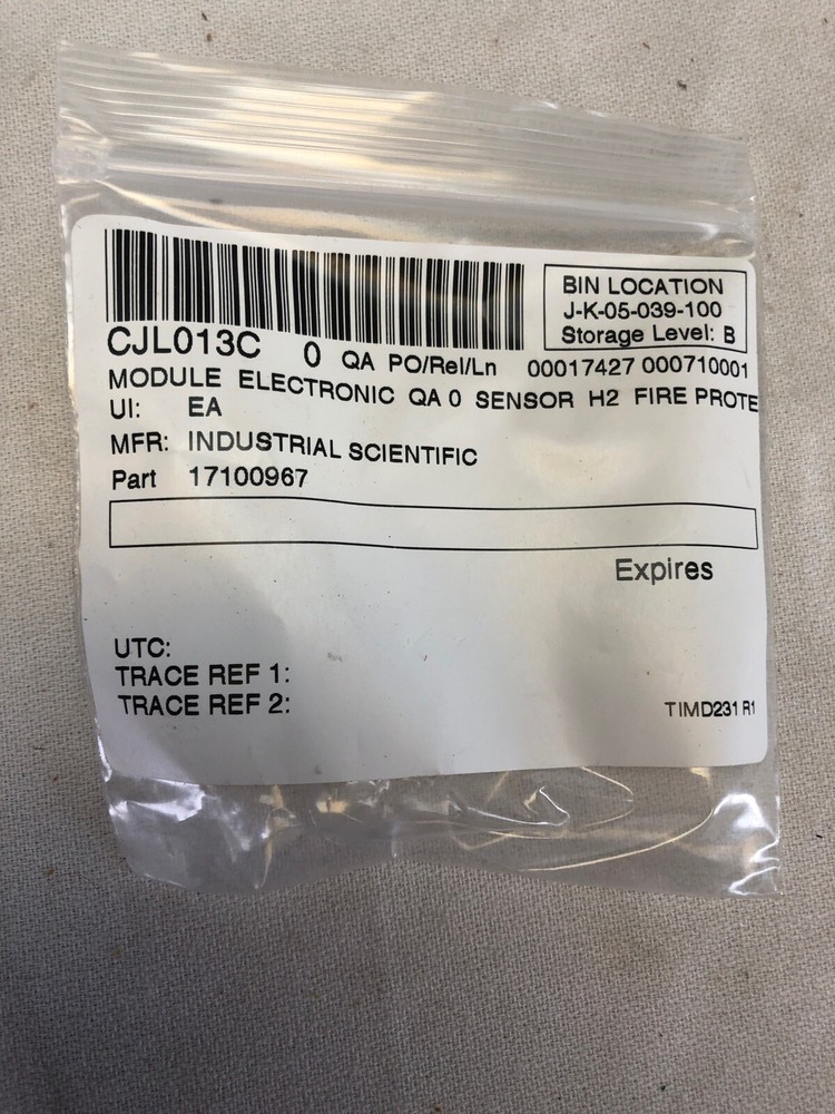 Industrial Scientific Hydrogen H2 Sensor Replacement Module 1710-0967