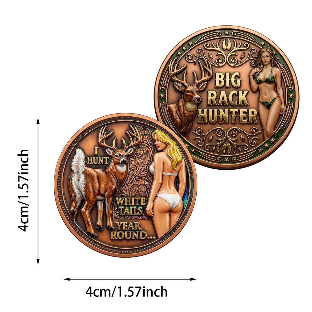 HUNT WHITE TAILS YEAR ROUND Commemorative coin