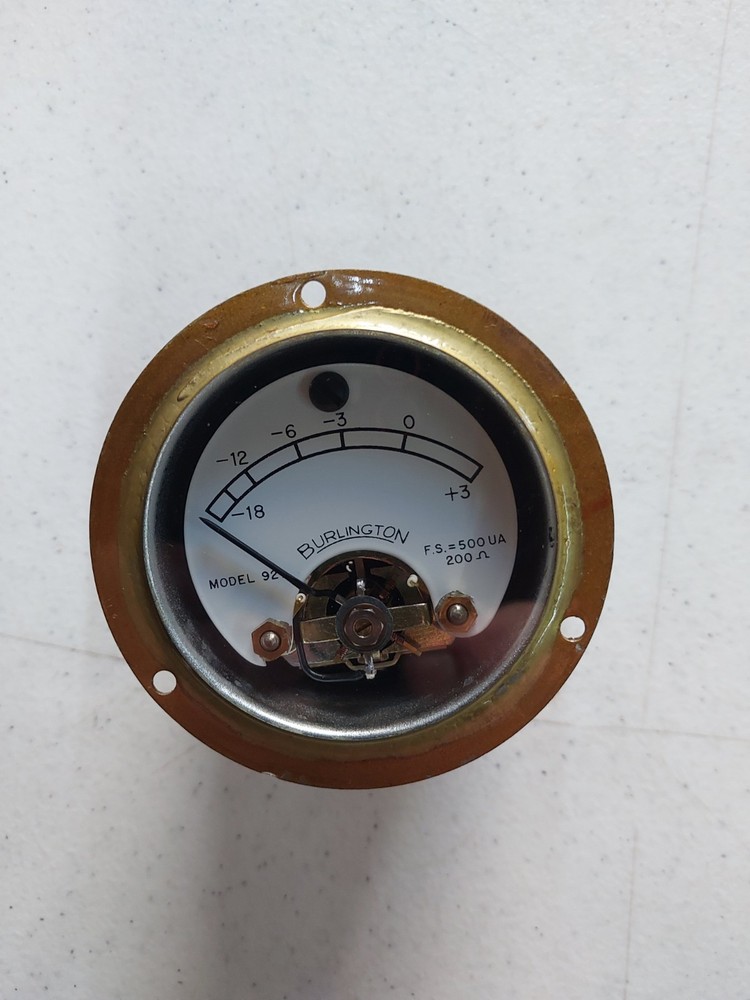 Burlington model 921 microampere meter gauge