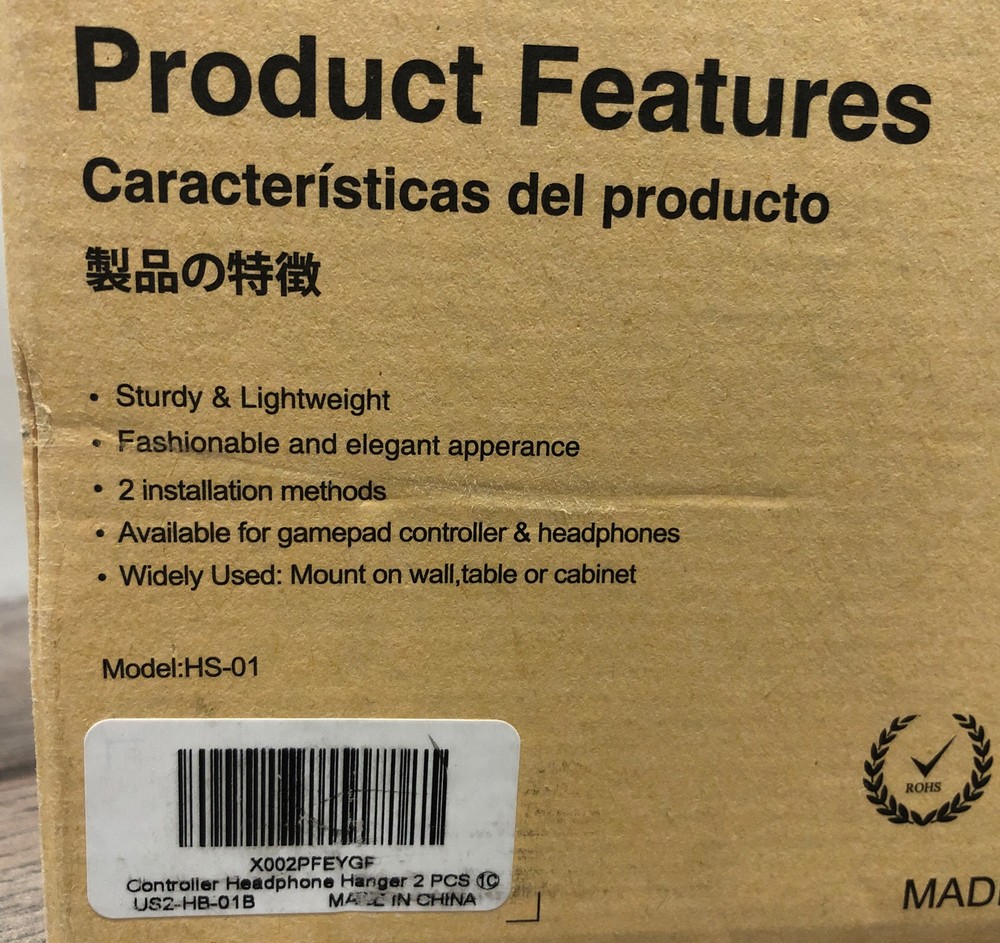 2pc Gamepad Controller & Headphone Hanger •Stand Alone, Wall Mount w/Hardware