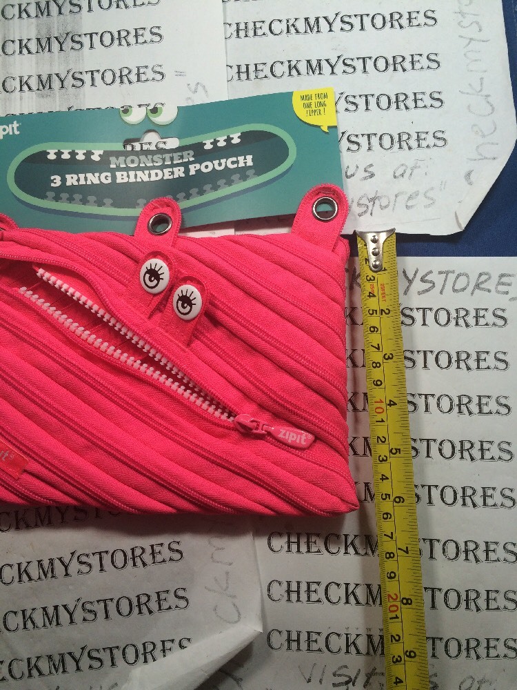 New ZIP IT 3 Ring Binder Pouch (Pink)