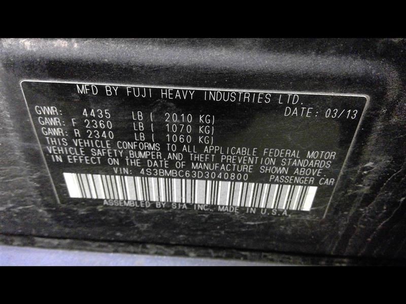 LEGACY 2013 Headrest 353226